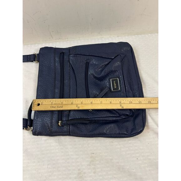 Rosetti crossbody navy blue crossbody multi-pocket zippers 12"x10" - Picture 5 of 6